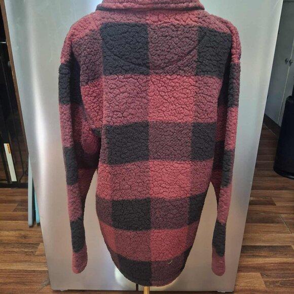 Monmouth Scotts Plaid Sherpa Pullover by Boxercraft - Picture 4 of 7
